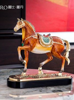 罗比罗丹马摆件工艺品办公室摆件公司开业礼品马到成功礼盒包装