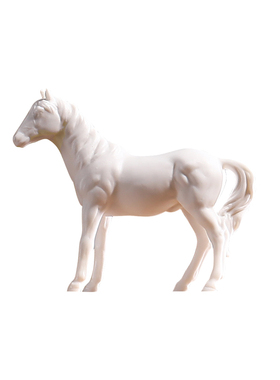 创意小白马摆件陶瓷工艺品办公室桌面茶桌装饰配件盆景造景摆设品