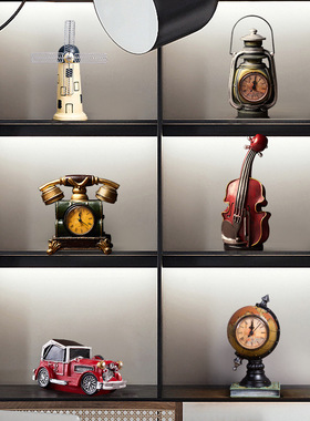 复古工业风欧式家居装饰摆件电视酒柜超市橱窗陈列道具咖啡店摆设