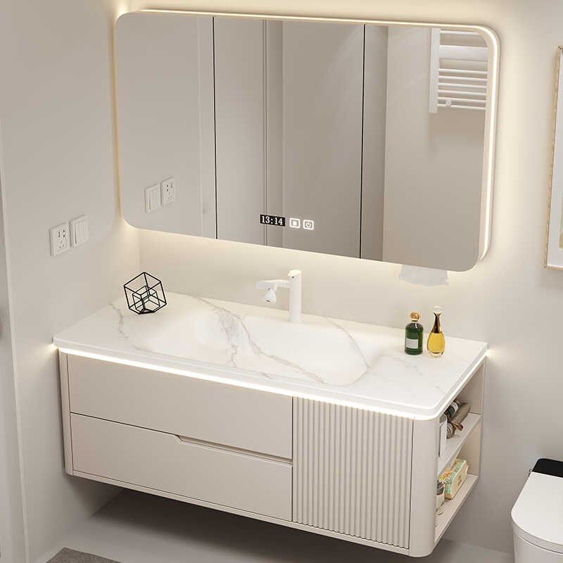 岩板热弯陶瓷一体盆浴室柜卫生间洗手台盆洗脸盆柜洗漱台,淘宝优惠券,粉丝福利购,淘宝优惠卷