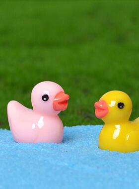 100pcs Mini Ducks Realistic Tiny Animal Ornament Fairy House