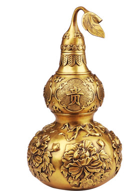 大仕缘 铜工艺品家居富贵玉堂招财葫芦摆件乔迁商务礼品葫芦