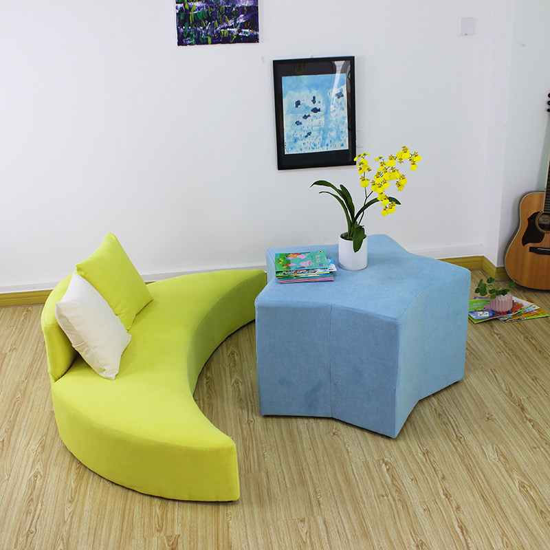 新款幼儿园沙发凳儿童桌子座椅小公主可爱星星月亮软包异形凳,淘宝优惠券,粉丝福利购,淘宝优惠卷