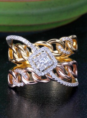 Luxury CZ Rings Cross Geometry Cubic Zirconia Dubai Naija Br