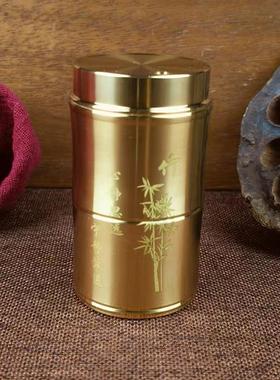 黄铜牙签罐创意高档竹子牙签盒便携式卧室餐厅客厅防尘耐摔牙签盒