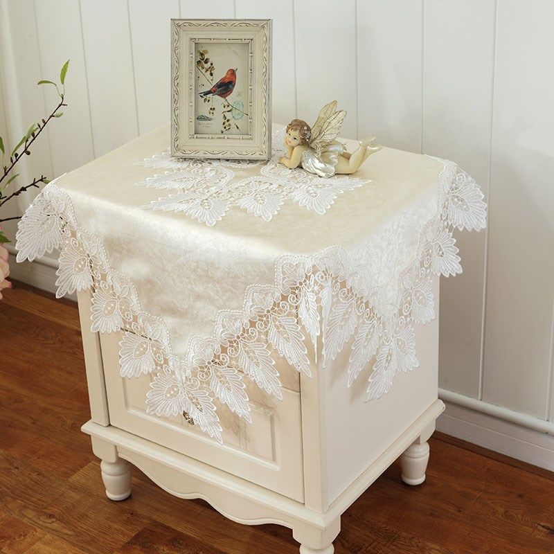 泰绣欧式餐桌布蕾丝布艺桌旗米白色椅垫椅背装绣花花边盖布,淘宝优惠券,粉丝福利购,淘宝优惠卷