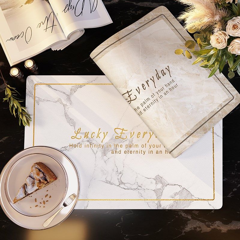 大理石餐桌垫防水防油pvc餐具垫免洗隔热垫家用防烫碗垫茶水杯垫,淘宝优惠券,粉丝福利购,淘宝优惠卷