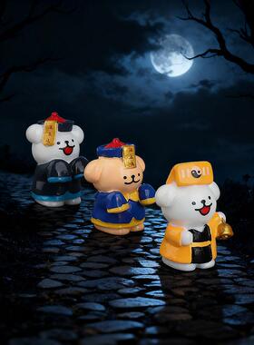 创意摆件僵尸道长小狗 微景观diy娃娃屋造景装饰品办公室桌面摆件