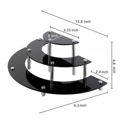 Acrylic Riser Display Shelf for Figures, Cupcakes Stand She - 图1
