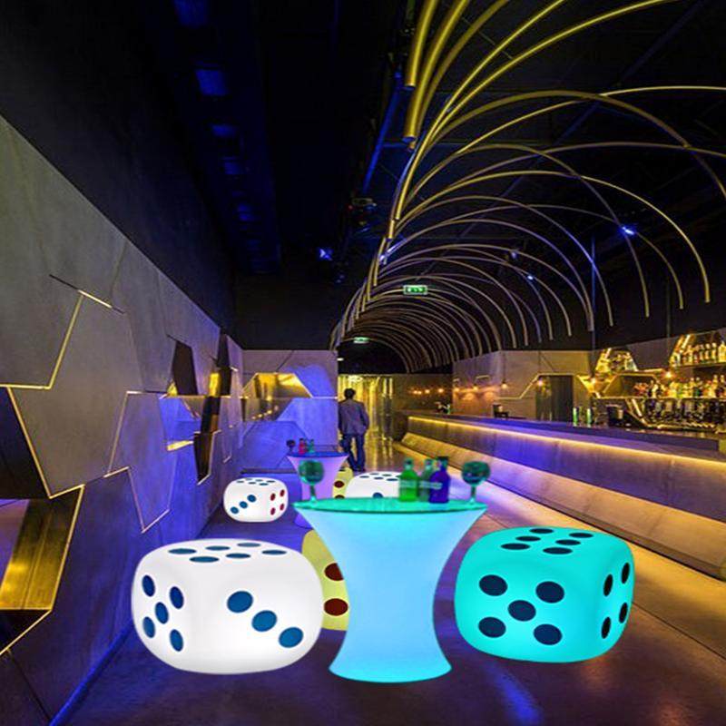 LED七彩发光骰子茶几凳子户外KTV酒吧桌椅装饰灯防水遥控发光家具,淘宝优惠券,粉丝福利购,淘宝优惠卷