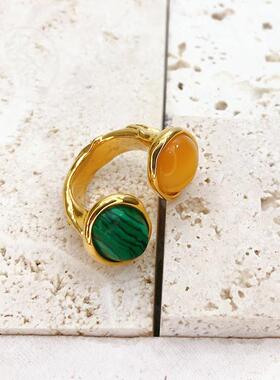 。French Open ring with exaggerated feminine temperament men