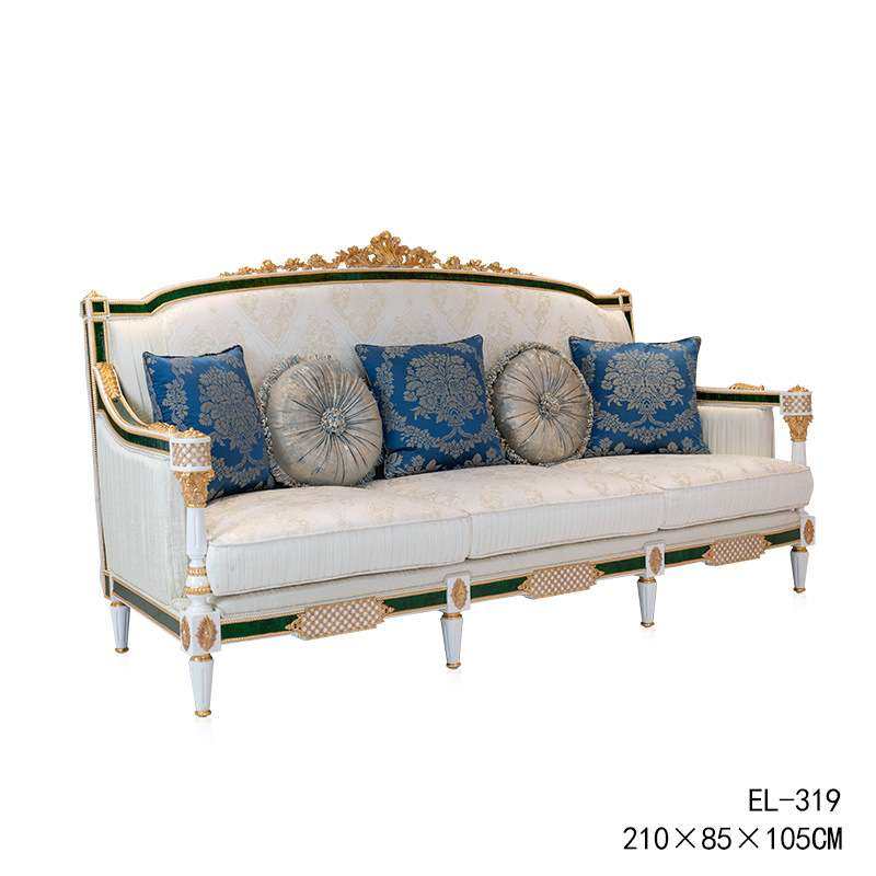 法式新古典宫廷别墅客厅桃花心木雕花三人位沙发意式别墅家具,淘宝优惠券,粉丝福利购,淘宝优惠卷