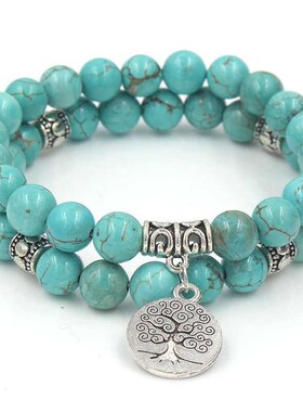 Brlet 8mm Turquoise Brlet Two-piece Set Wisdom tee Brlet Jew