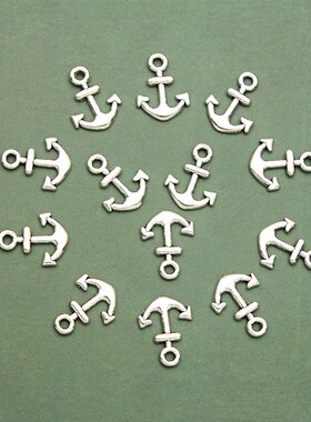 Marine Pendant Antique Silver Plated Mini Anchor Charms For