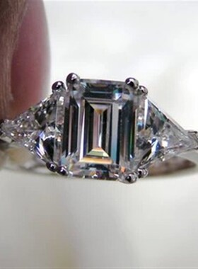 TR239 Luxury NSCD Synthetic  Gem Hot Celebrity Engagement Ri