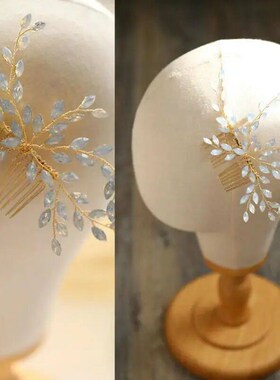 Wedding Headband For Brides Handmade Opal Crystal Vines Brid