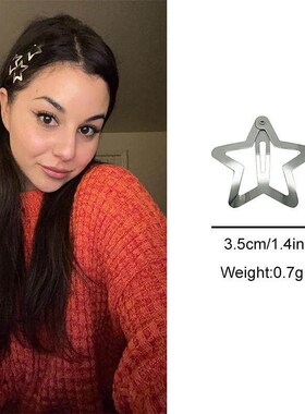 20Pcs Star Hair Clips for Girls Filigree Star Metal Snap