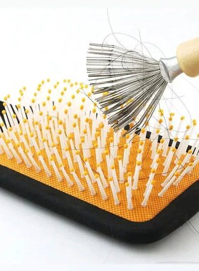 1PCS Wooden Comb Cleaner cate Cleaning Removable Hair Brush