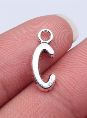 26pcs 16mm Alphabet A-Z Letters Charm Antique Silver Plated
