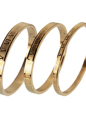 New 4mm 6mm 8mm Wide Stainless Steel Carving Roman Numerals