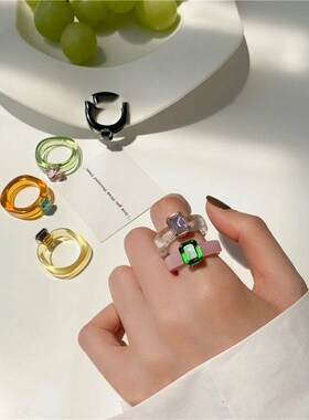 Fashion Luxury Irregular Geometric Transparent Colorful Crys
