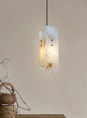 New Style Real Marble Pendant Lights Copper Wire Adjustable