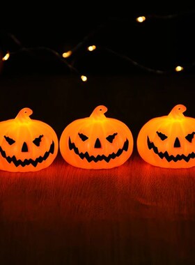 3Pcs Halloween Pumpkin LED Night Light Haunted House Horror