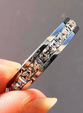 Boho Female Crystal CZ Stone Ring Vintage Stainless Steel Wo