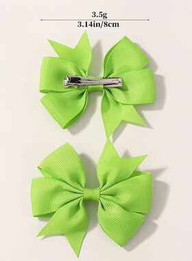40pcs Random Color Bow Hair Clip Sets Simple Holiday Hair Cl