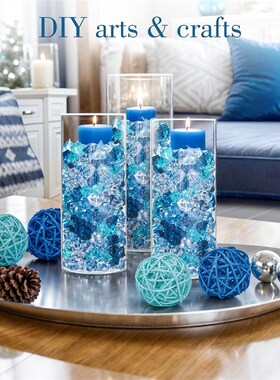 Acrylic Ice Rocks Glass Beads Vases Fake Diamonds Plastic