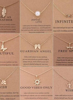 金色钥匙造型项链 合金镀金情侣对炼 女性时尚首饰礼品