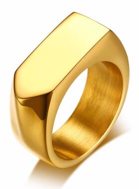 Flat-Top Ring for Men Stainless Steel Male Jewellery West B
