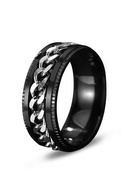 2023 Stainless Steel Anxiety Ring Men Women Punk Goth Jewelr