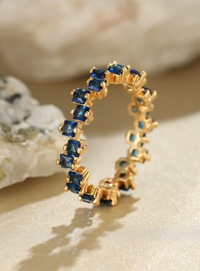 Irregular Square Zircon Engagement Ring Vintage Female Royal