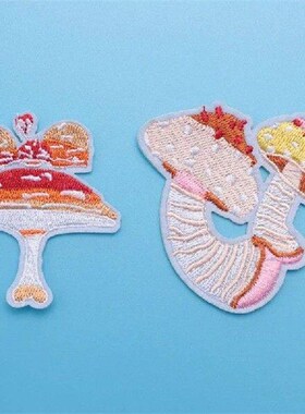 12Pcs Mushroom Patches Iron On For Clothing Pants Shoes
