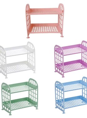 2-Tier Multifunctional Plastic Shelf Makeup Organizer for Sk