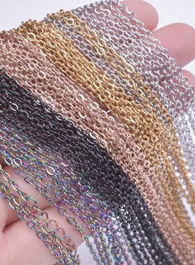 10pcs 1.5/1.6mm Stainless Steel 45cm O Shape Cross Chain Nec