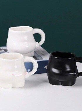 320ml Funny Ceramic Coffee Cup Cute Fat Belly Mug Art