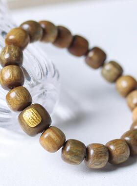 Argentine green sandalwood barrel beads DIY five rosary bead