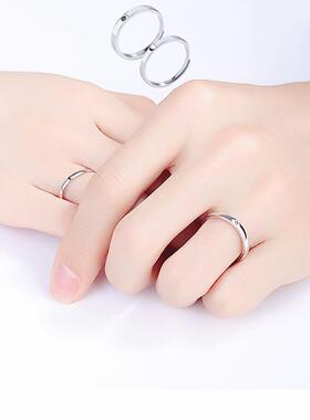 New Fashion Couple Ring Silver Plated Sun Moon Adjustable Op