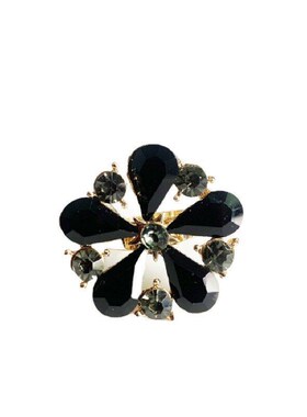 European Fashion Stylish Simple Crystal Glass Flower Diamond