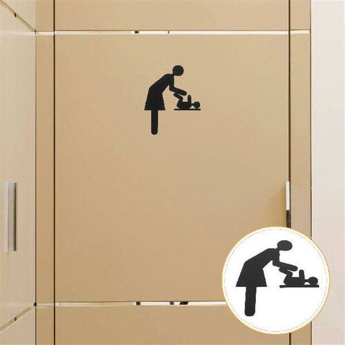 Diaper Changing Sign Public Toilet Restroom Door for - 图2