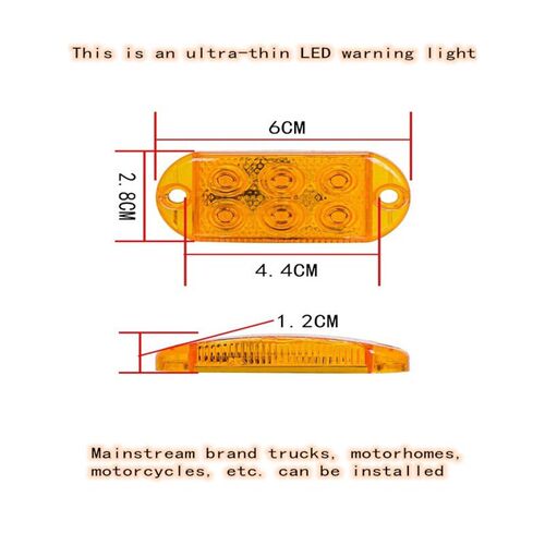 6-Bead High-Light Waterproof Truck LED Flash Warning Light1 - 图2