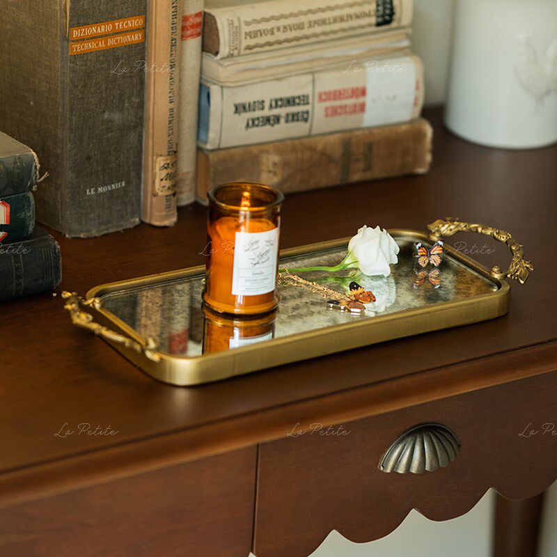 悦澜居复古托盘摆件家用香薰水果客厅茶几装饰托盘咖啡厅中古餐盘,淘宝优惠券,粉丝福利购,淘宝优惠卷