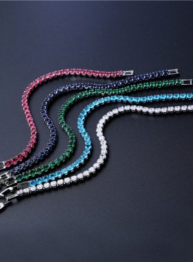 Luxury Hiphop Iced Out  4mm Cubic Zirconia Crystal Tennis