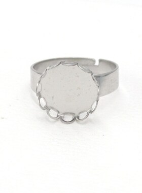 Stainless steel female crown ring time gemstone ring inner d
