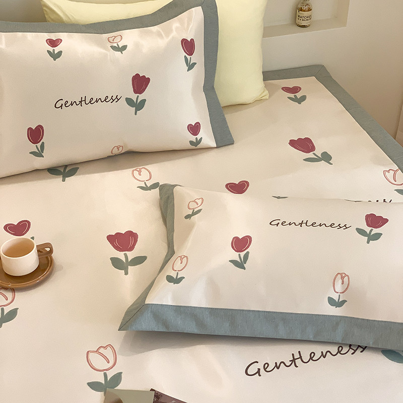 小清新夏季冰丝凉席三件可水洗数码印花1.5米单人空调软席1.8,淘宝优惠券,粉丝福利购,淘宝优惠卷