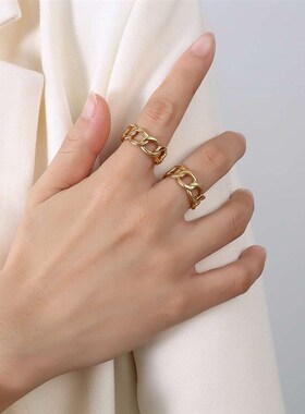 ins exaggerated atmosphere personality ring titanium steel p