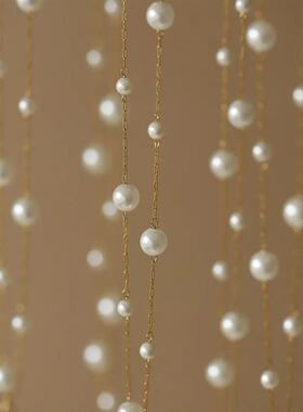 316l Stainless Steel Beautifully Temperament Pearl Chain Nec