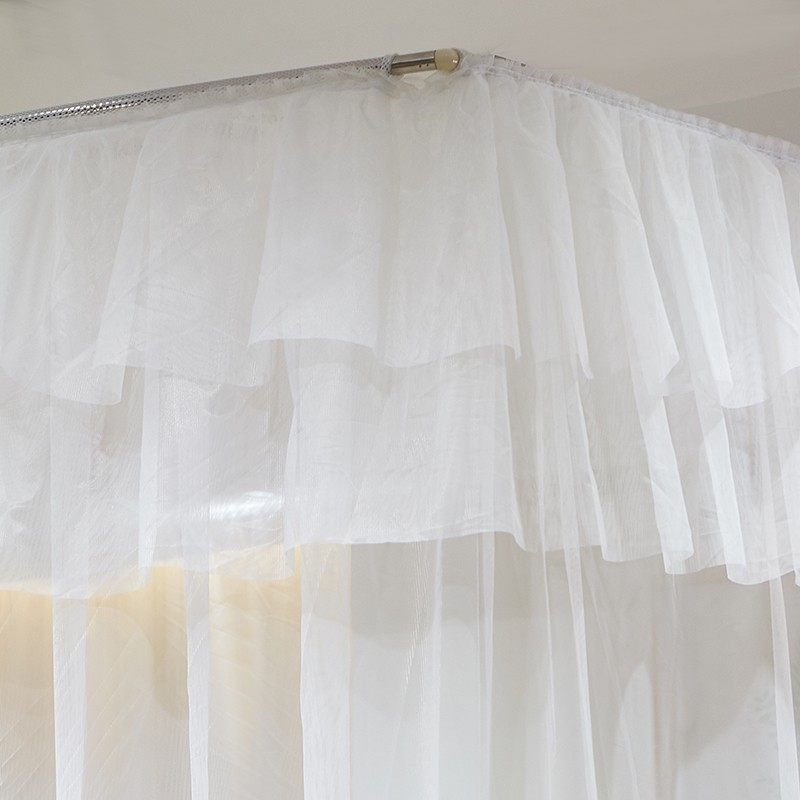 子母床蚊帐儿童上下铺层高低床一体式新款家用U型伸缩白色纱帐,淘宝优惠券,粉丝福利购,淘宝优惠卷